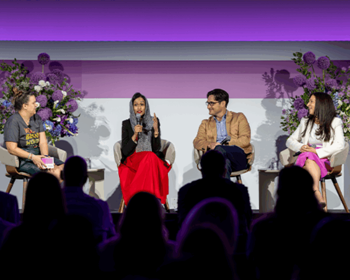 Panelists speaking on stage at Premium Programmatic Summit