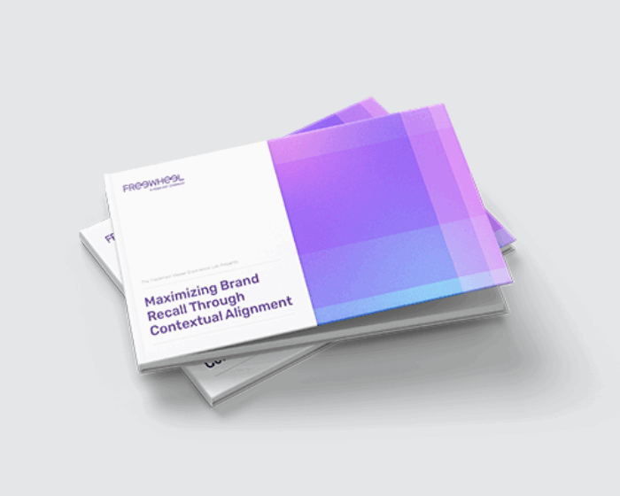 FreeWheel Viewer Experience Lab, image of the report cover printed as a booklet