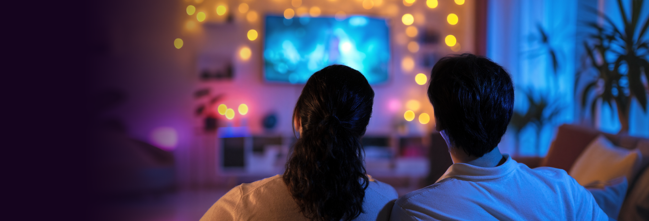 Couple watching TV